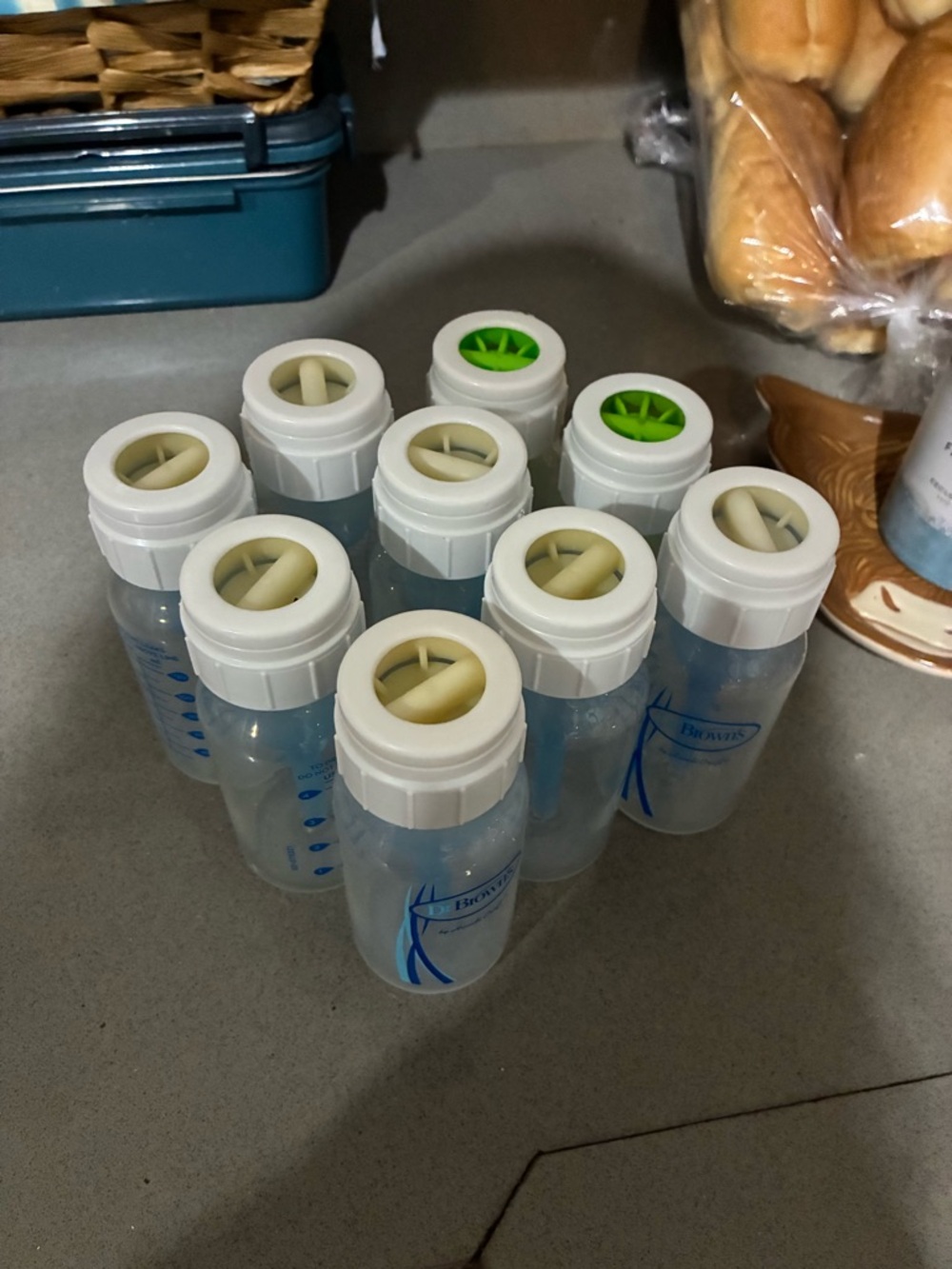 Dr. Brown's Clear Baby Bottles with White Caps (Set of 8)